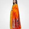 Amba Colour Original Paithani Silk Hand Woven Saree