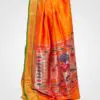Amba Colour Original Paithani Silk Hand Woven Saree