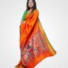 Amba Colour Original Paithani Silk Hand Woven Saree