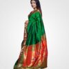 Dark Green Original Paithani Silk Hand Woven Saree