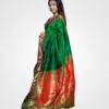 Dark Green Original Paithani Silk Hand Woven Saree
