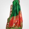 Dark Green Original Paithani Silk Hand Woven Saree