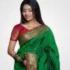 Dark Green Original Paithani Silk Hand Woven Saree