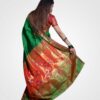 Dark Green Original Paithani Silk Hand Woven Saree