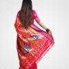 Orange Zari Original Silk Hand Woven Saree