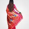 Orange Zari Original Silk Hand Woven Saree