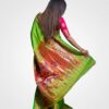 Parrot Green Original Silk Hand Woven Saree
