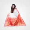 Pure White Original Silk Hand Woven Paithani Saree