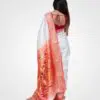 Pure White Original Silk Hand Woven Paithani Saree