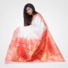 Pure White Original Silk Hand Woven Paithani Saree