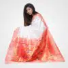 Pure White Original Silk Hand Woven Paithani Saree