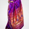 Purple Dhup Chav Original Paithani Silk Hand Woven Saree