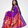 Purple Dhup Chav Original Paithani Silk Hand Woven Saree