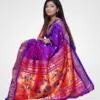 Purple Dhup Chav Original Paithani Silk Hand Woven Saree