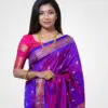 Purple Dhup Chav Original Paithani Silk Hand Woven Saree