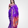 Purple Full Saree Pecacok Orginal Silk Hand Woven Saree