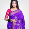 Purple Full Saree Pecacok Orginal Silk Hand Woven Saree