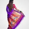 Purple Full Saree Pecacok Orginal Silk Hand Woven Saree