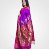Purple Pecacok Above Pallu Silk Paithani Hand Woven Saree