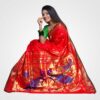 Red Zari Hand Woven Paithani Saree