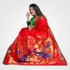 Red Zari Hand Woven Paithani Saree