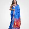 Sky Blue Orginal Silk Zari Pallu Paithani Hand Woven Saree