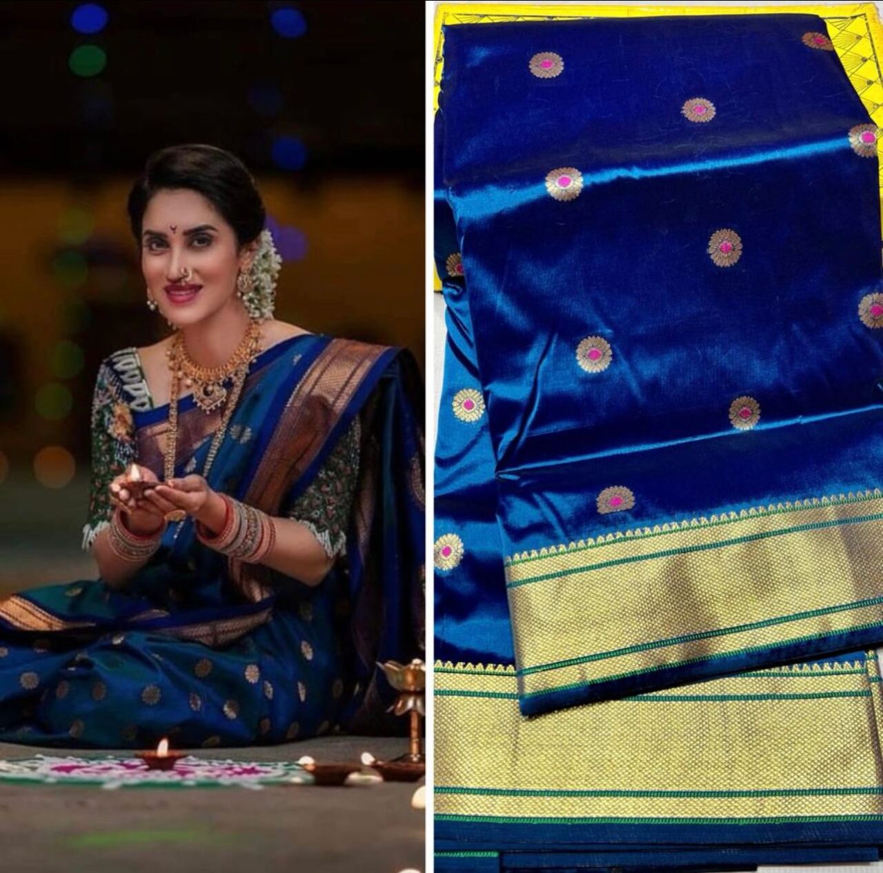 Meena Kalanjali Semi Paithani