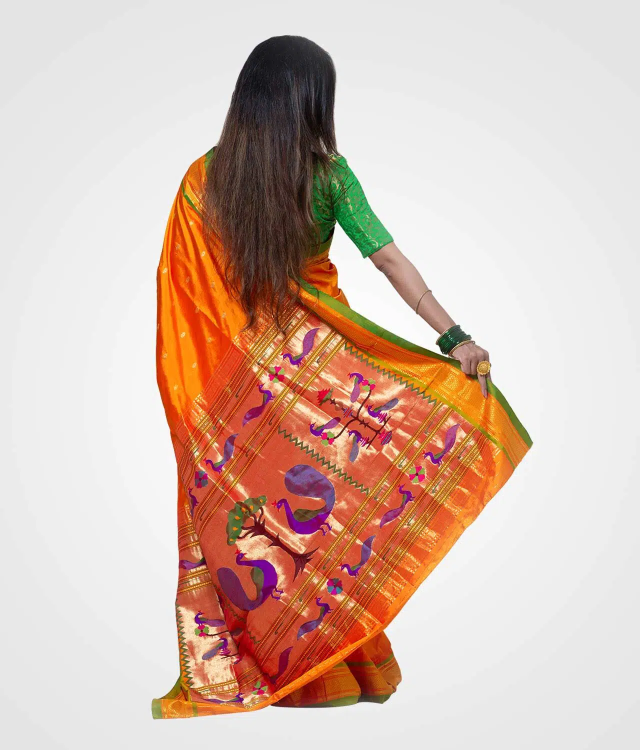 Yellow Amba Colour Original Paithani Silk Hand Woven Saree